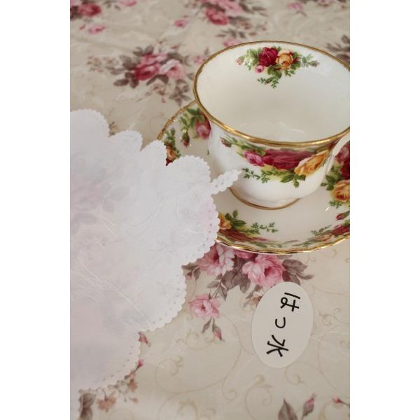 ラウンドテーブルクロス 円形 はっ水 エレガントローズ 撥水 ラウンド