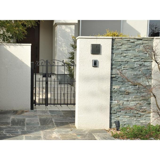 壁石 壁石材 割肌 壁 石貼り コバ積み 石張り レッジストーン 外壁 壁用 壁材 小端積み 石積み 石 ストーン 天然石 ラフグリーン 石材 パネル 5枚入 Boder Panel 50 砂利 庭石 石材 スタイルストーン 通販 Yahoo ショッピング