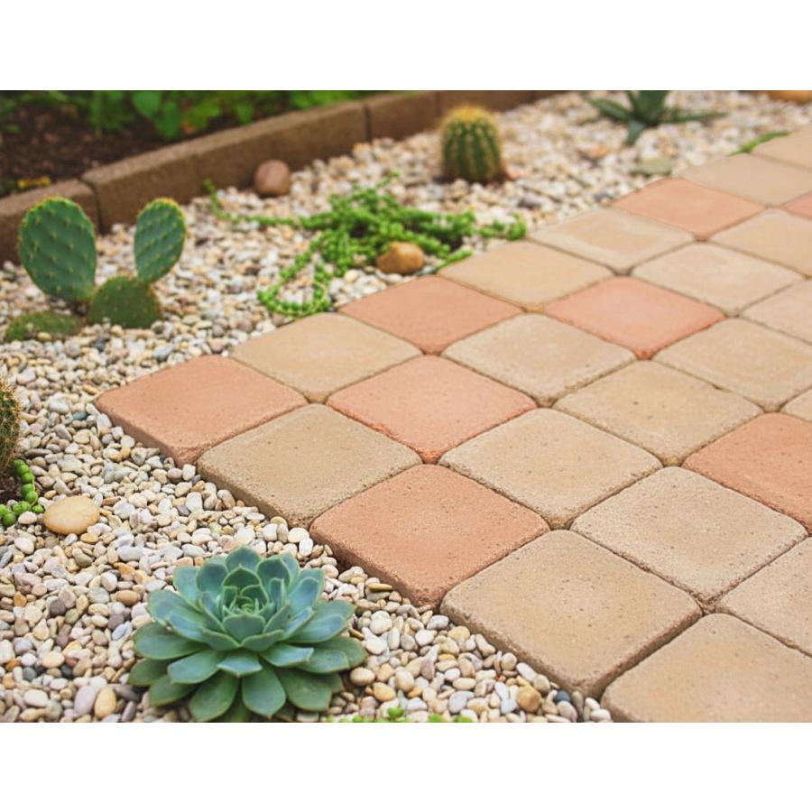 レンガ貼り 防草シート 付き タイル 庭 置くだけ diy ガーデニング