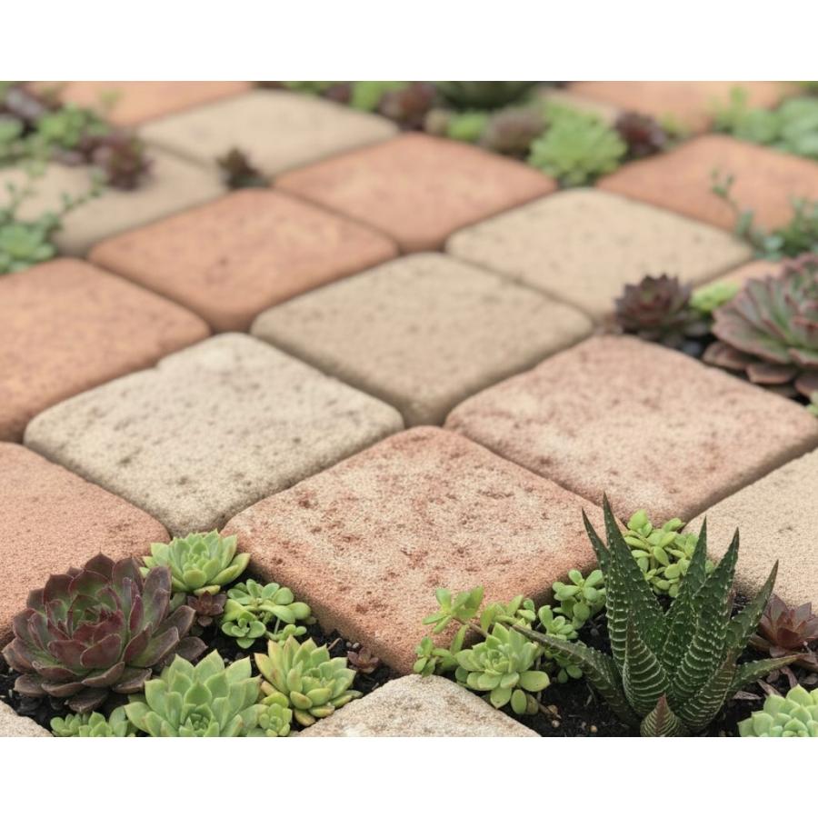 レンガ 庭 敷石 半マス 敷きレンガ 床 敷材 ガーデニング コンクリート