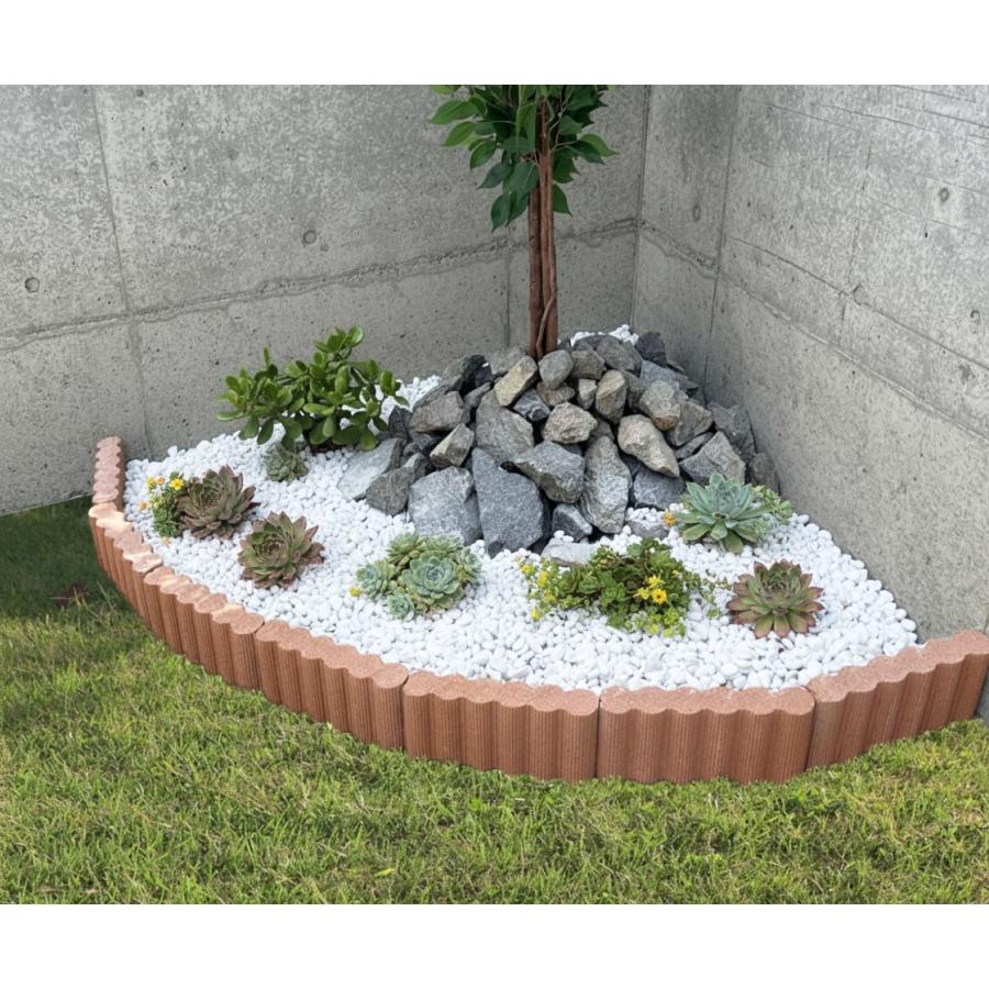 花壇 ブロック 置くだけ diy 庭 土留め 花壇ブロック ラインオレンジ 5