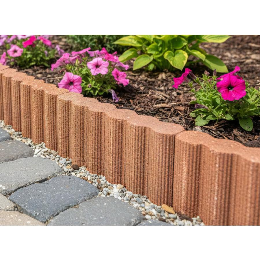 花壇 ブロック 置くだけ diy 庭 土留め 花壇ブロック ラインオレンジ 5