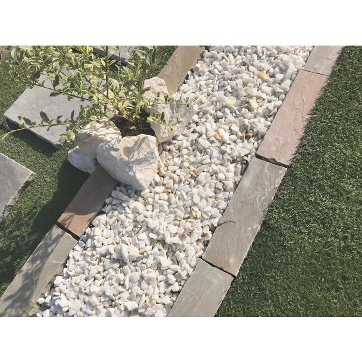 サンドベージュ 花壇 石 庭 砂利止め 土留め 花壇ブロック 見切り石