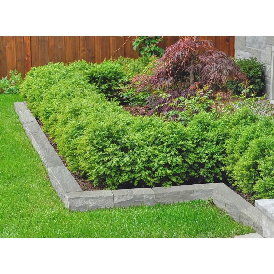 グレー 花壇 石 仕切り 土留め 砂利止め 花壇ブロック 庭 庭石