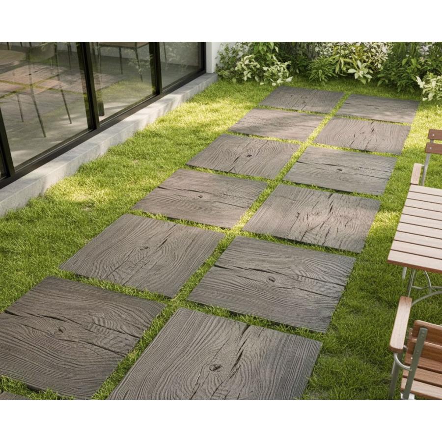 コンクリート 枕木 敷石 平板 300角 ウッドプレートペイブ 枕木風