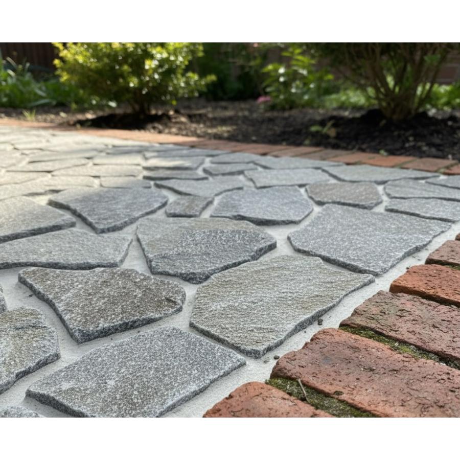 乱形石 伊吹石 グレー 約0.6平米 約80-250mm 鉄平石 乱形 敷石 小乱形