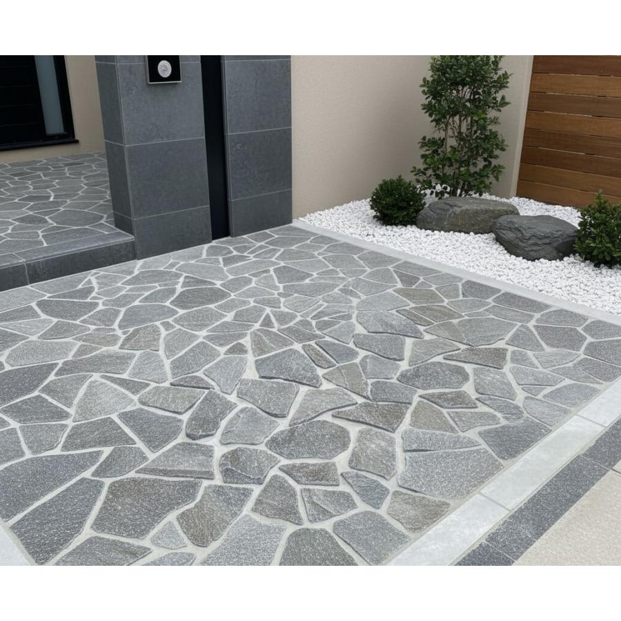 乱形石 伊吹石 グレー 約0.6平米 約80-250mm 鉄平石 乱形 敷石 小乱形