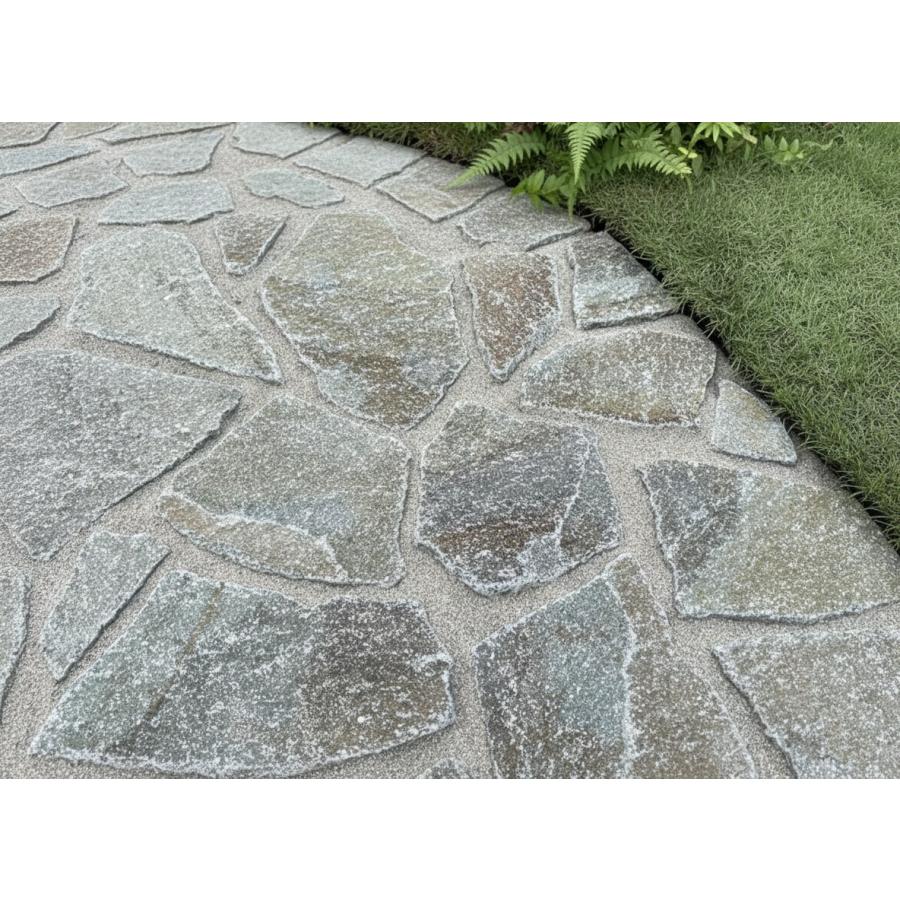 乱形石 伊吹石 グレー 約0.6平米 約80-250mm 鉄平石 乱形 敷石 小乱形