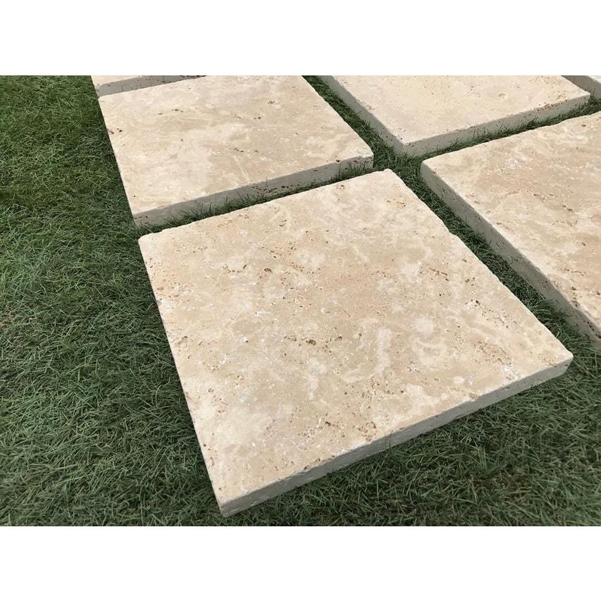 敷石 庭 平板 置くだけ ステップストーン 敷く 石 石材 敷き石 庭石 踏石 ガーデニング 大理石 石畳 飛び石 アンティーク トラバーチン 300角 25mm厚 4枚入 S300 558 砂利 庭石 石材 スタイルストーン 通販 Yahoo ショッピング