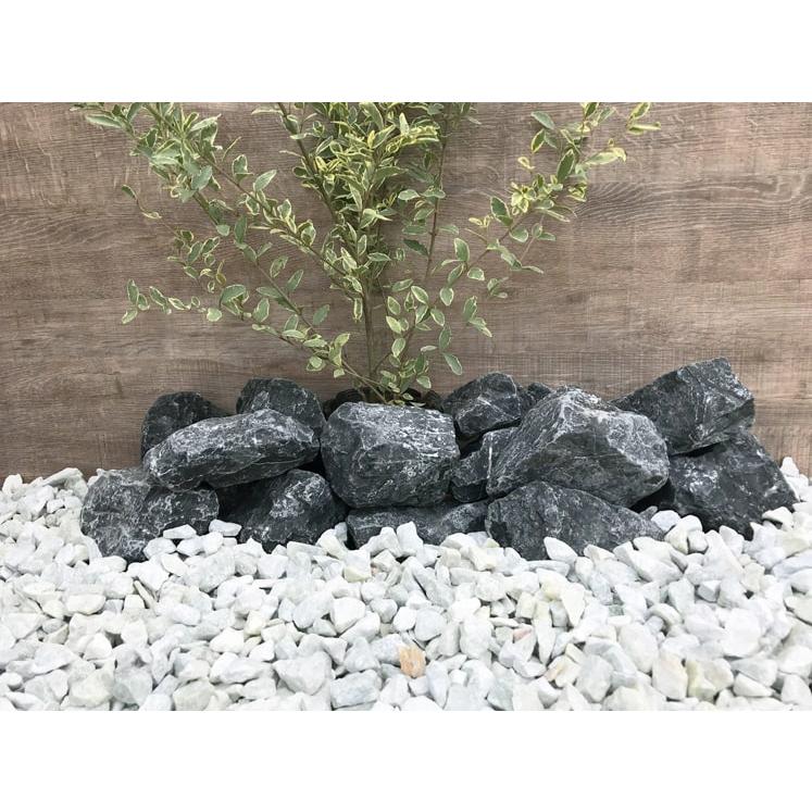 庭石 ロックガーデン 石 割栗石 黒 自然石 大 クラッシュロック ロック
