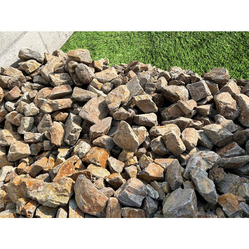 庭石 割栗石 小 ブラウン 茶色 ロックガーデン 石 砕石 大 1号 ビター