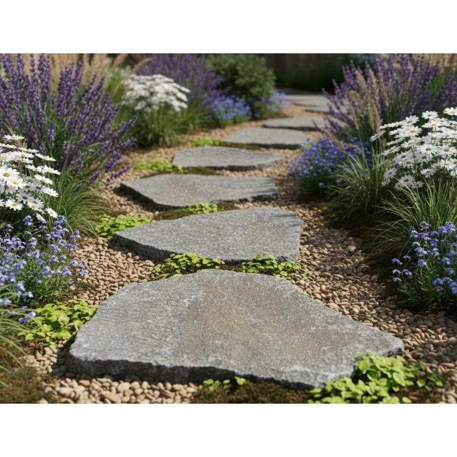 鉄平石　3石セット　庭石　石　飛び石　庭　ガーデニング　置物　オブジェ 鉄平石 3石セット 庭石 石 飛び石 庭 ガーデニング 置物 オブジェ