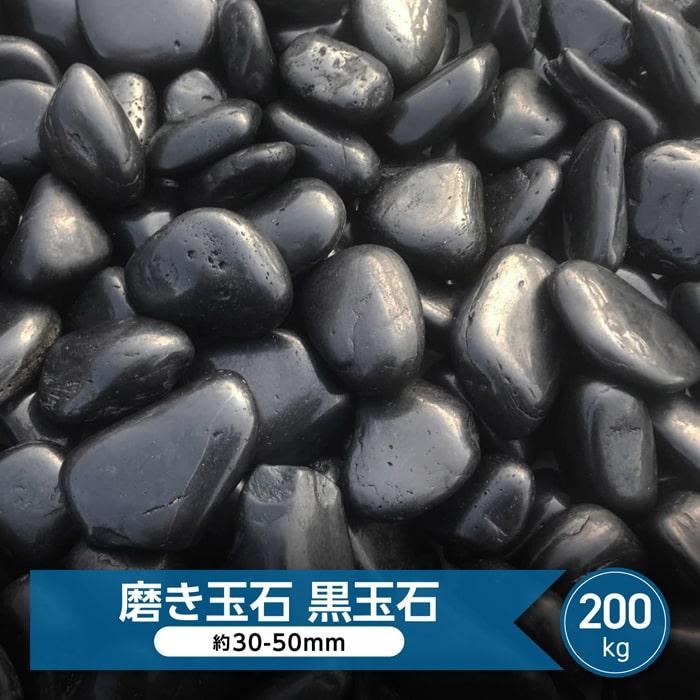 黒玉石 磨き 光沢あり 黒い 玉石 黒 高級 大 約30-50mm 大量 200kg  