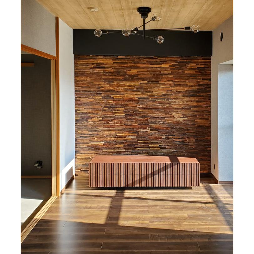 ウッドパネル 壁材 木 Diy ウッドタイル 壁 天然木 3d 内装 インテリア 木材 古材風 古木風 壁用 オールドマホガニー 約150 600mm 6枚セット Wp 400o 砂利 庭石 石材 スタイルストーン 通販 Yahoo ショッピング