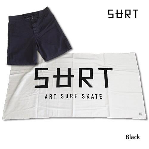 Surt サーフトランクス ビーチタオル付き Surf Trunks Black 送料無料