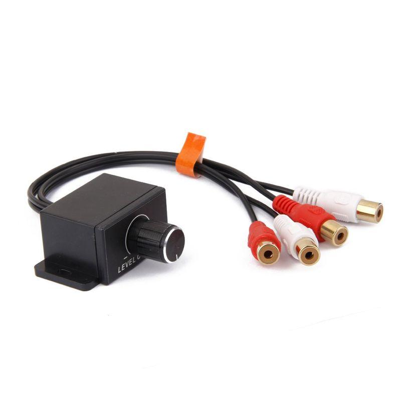 ノーブランド品カー アンプ ベース リモート レベル ボリューム コントロール ノブ ステレオ RCA入力＆出力