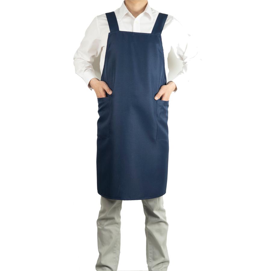 エプロン 首掛け 胸当て H型 ウエスト調節可能ボタン 超撥水 汚れ