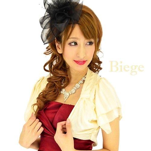 海外限定 結婚式 披露宴 パーティードレス ボレロ 二次会 謝恩会 セクシー 半袖 シフォン ラメ ストライプ ショート丈