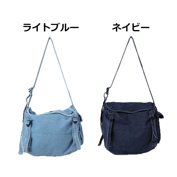 ショルダーバッグ レディース デニムバッグ 大容量 肩掛け 斜めがけ