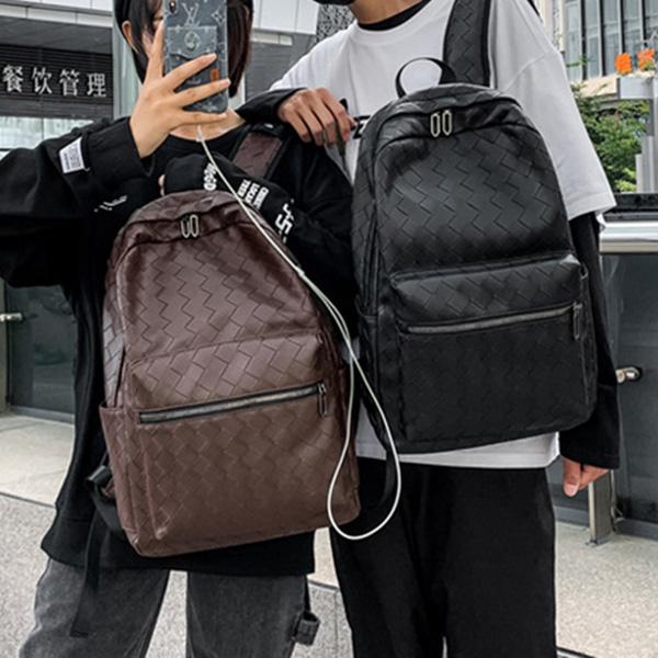 STYLEBLOCK リュック バックパック レザータッチ 合皮 編み込み STYLEBLOCK リュック バックパック レザータッチ 合皮 編み込み