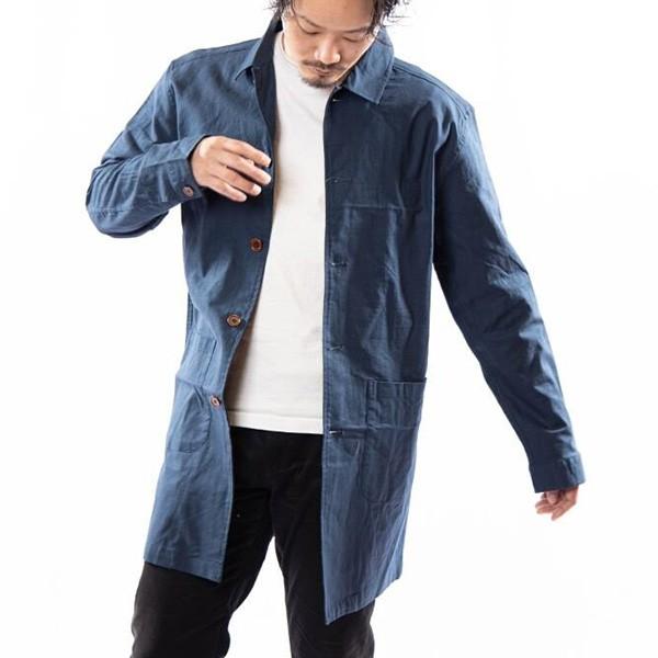 ステンカラーコート メンズ スプリングコート カジュアル ビジネス 無地 ショップコート シャツコート 綿麻 ストレッチ 長袖 ロング アウター Sb S Styleblock スタイルブロック 通販 Yahoo ショッピング