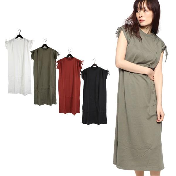 ワンピース 半袖 カットソー ワンピ クルーネック 丸首 ドロストショルダー リボン スリット ロング ロングワンピース レディース セール 2818s Sb パーティードレス Style Block 通販 Yahoo ショッピング