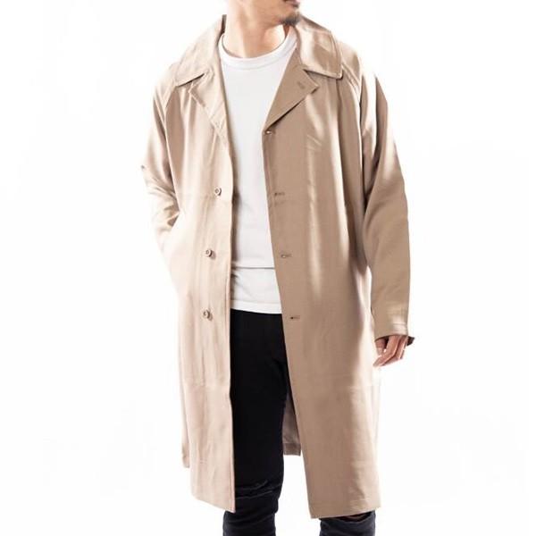 ステンカラーコート コート メンズ 冬 ビジネス 50代 ビッグシルエット スプリングコート ショップコート 長袖 無地 ロング テーラード アウター Sb S パーティードレス Style Block 通販 Yahoo ショッピング