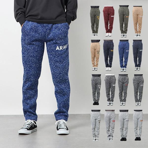 イージーパンツ ジョガーパンツ 裏起毛 暖かい ロング ニット フリース ロゴ ウエストゴム 12分丈 部屋着 ルームウェア 秋 冬 パンツ ボトムス メンズ ご注文で当日配送