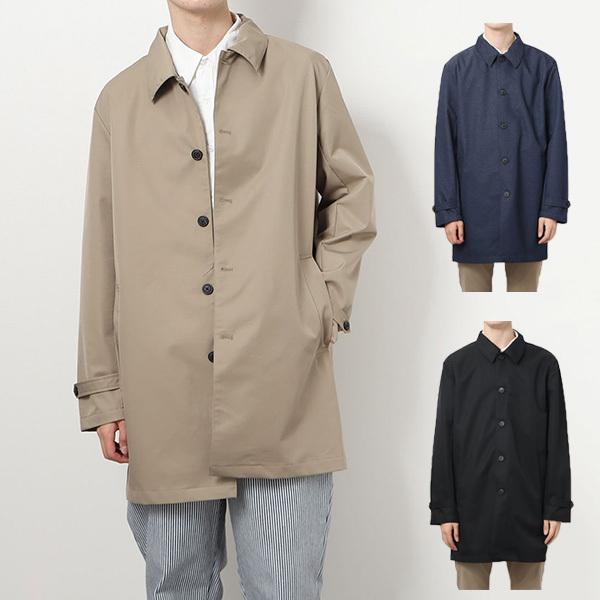 高級素材使用ブランド ステンカラーコート ステンコート スプリングコート ビジネス 長袖 無地 撥水 防風 透湿 ミドル丈 アウター ユニセックス メンズ Redem4 Com Br