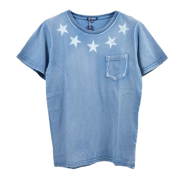 カットソー Ｔシャツ クルーネック 丸首 アメカジ スター 星 プリント ポケット付き ポケT 胸ポケット メンズ トップス セール　20220818s｜styleblockmen｜04