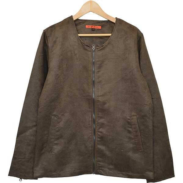 ジャケット メンズ レザージャケット アウター スエードジャケット ノーカラー スエード Sb メンズファッション Styleblockmen 通販 Yahoo ショッピング