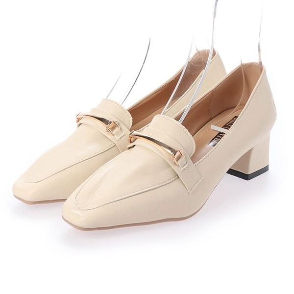 チャーチ　スタッズ付　ローファー風パンプス　チャンキーヒール　35 1/2 チャーチスタッズ付ローファー風パンプスチャンキーヒール35 1/2