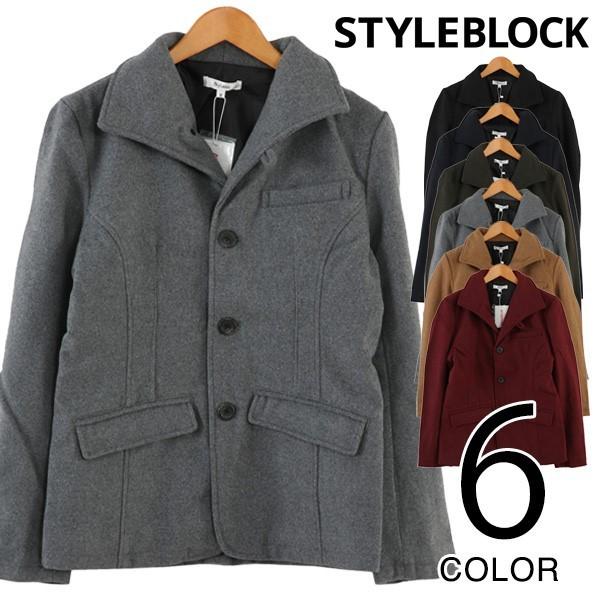 ジャケット メルトンウール イタリアンカラー ショート丈コート アウター メンズ セール 20220818s sbs36309メンズファッション StyleBlockMEN 通販