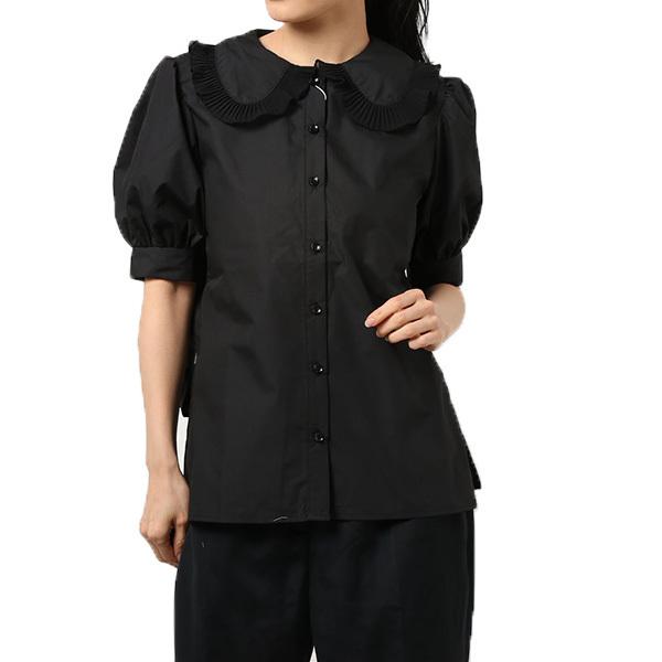 シャツ ブラウス 半袖 5分袖 パフスリーブ フリル 白 黒 秋 トップス レディース Sb X メンズファッション Styleblockmen 通販 Yahoo ショッピング