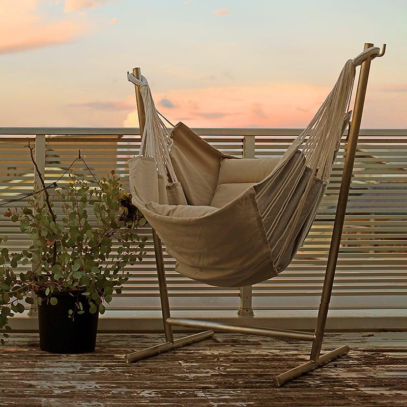 ハンモック　コンフォルタ　ベージュ コンフォルタ ハンモックチェア(アウトドア ストライプ