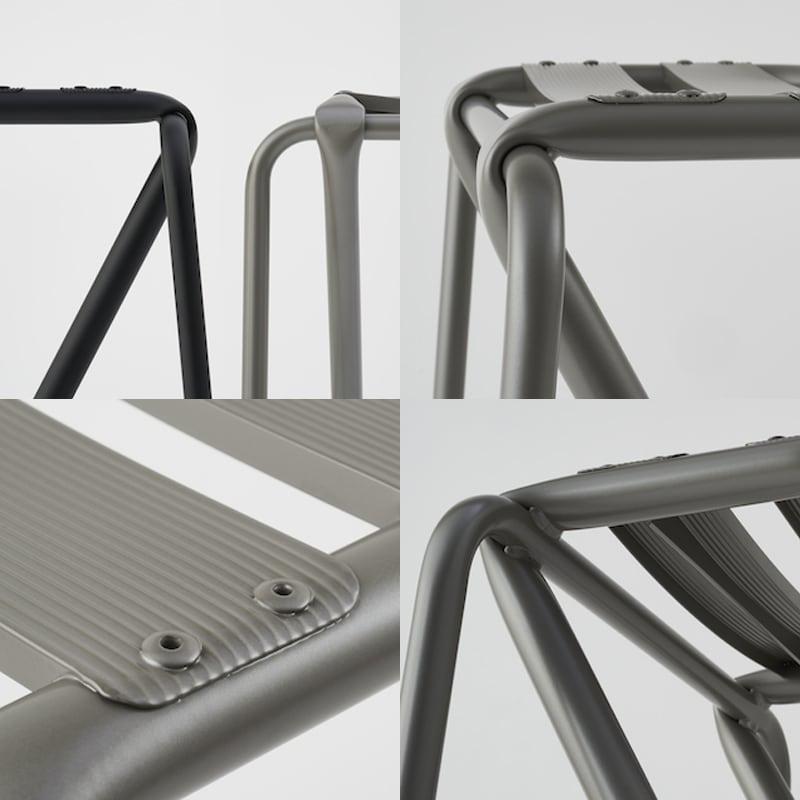 スツール おしゃれ デュエンデ DUENDE BENT HIGH STOOL U0321 ベント ハイスツール 椅子 腰掛け チェア シンプル スタッキング スチール ハイチェア カウンター_8