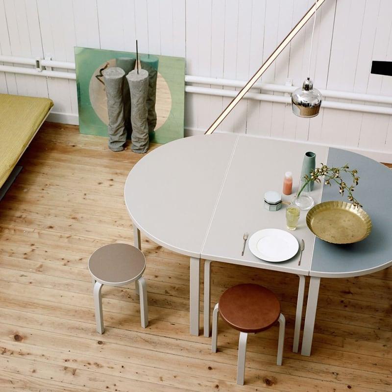 artek（アルテック） 95 半円テーブル 直径120cm 奥行60cm 天板仕上げ