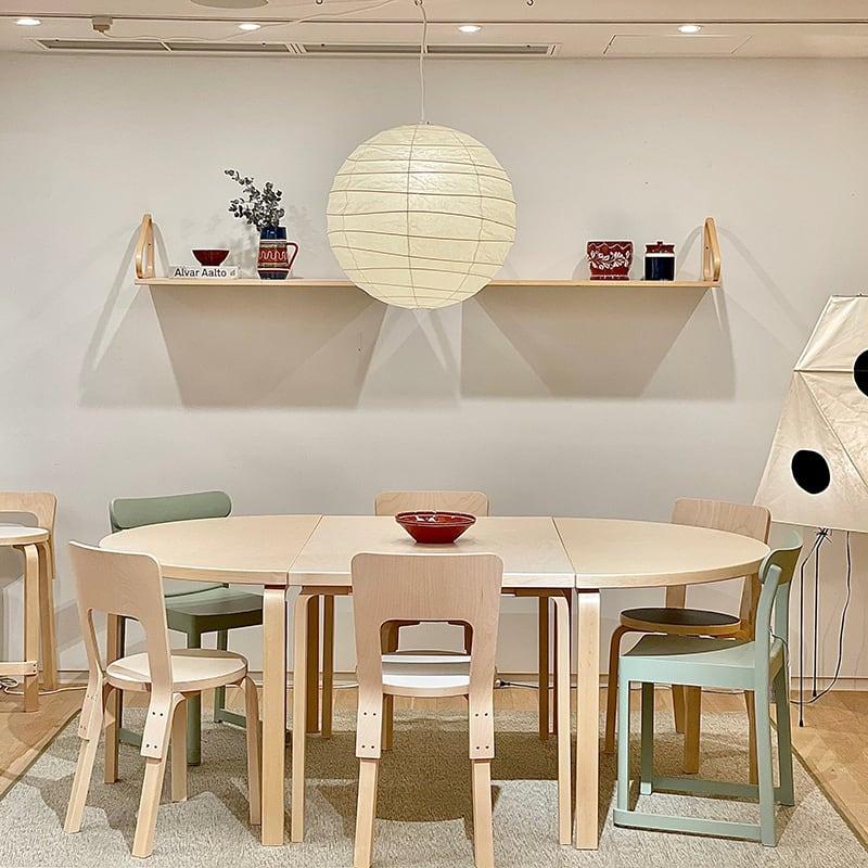 artek（アルテック） 95 半円テーブル 直径120cm 奥行60cm 天板仕上げ