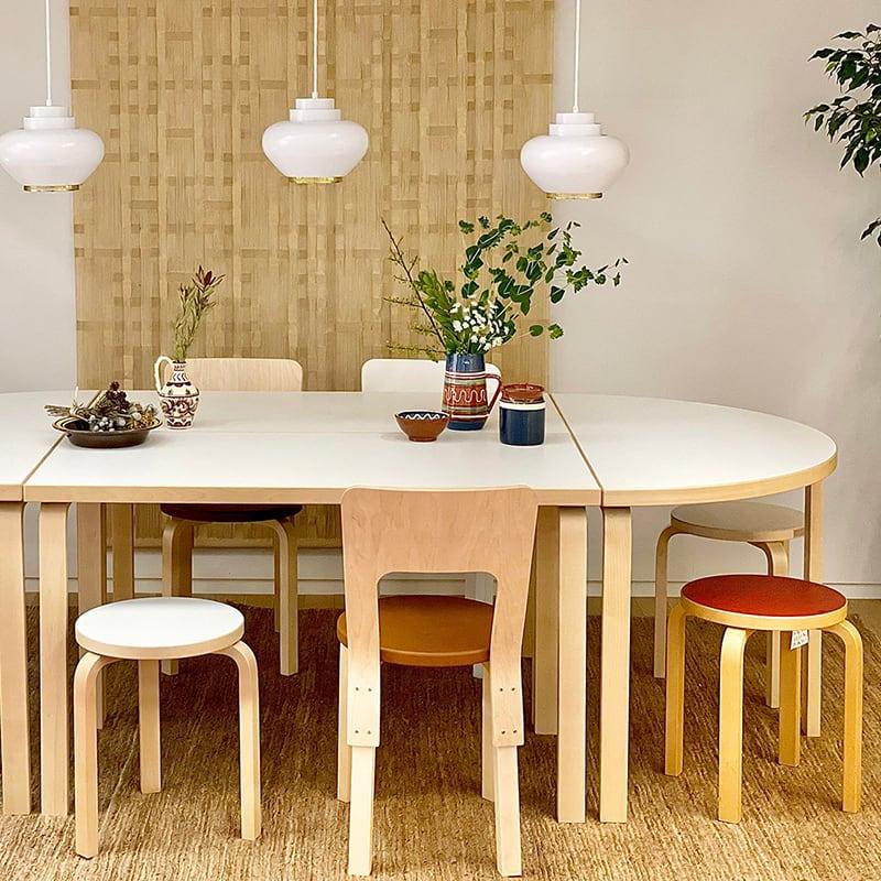 artek（アルテック） 95 半円テーブル 直径120cm 奥行60cm 天板仕上げ