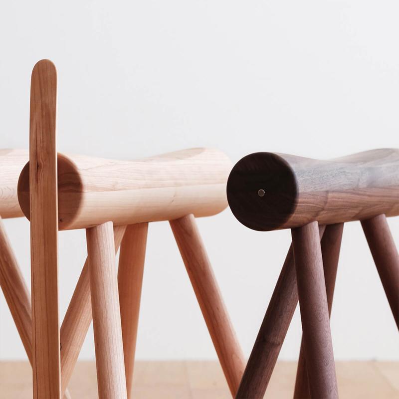 DENTO ES stool & Shoehone【HIGH】スツール 靴べら付きスツール  ウォールナット チェリー オーク チェア 椅子 イス スツール くつべら 新築祝い 新居祝い |  | 02