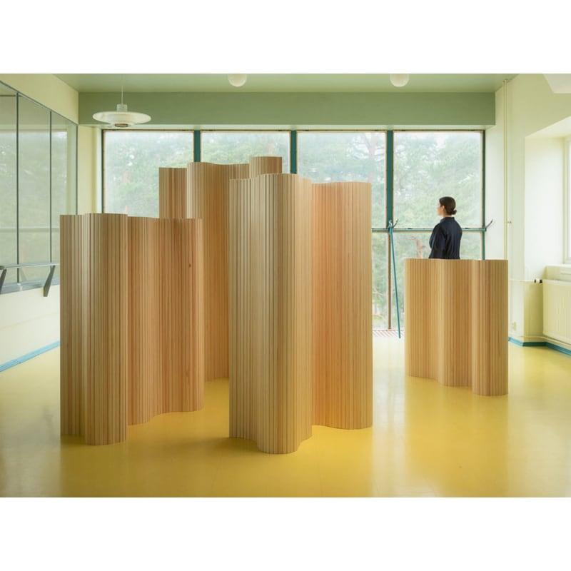 artek アルテック 90周年 アニバーサリー 100 Screen パーテーション：C 高さ130cm パイン材 アアルト おしゃれ かわいい 丸椅子  Alvar Aalto 北欧の画像