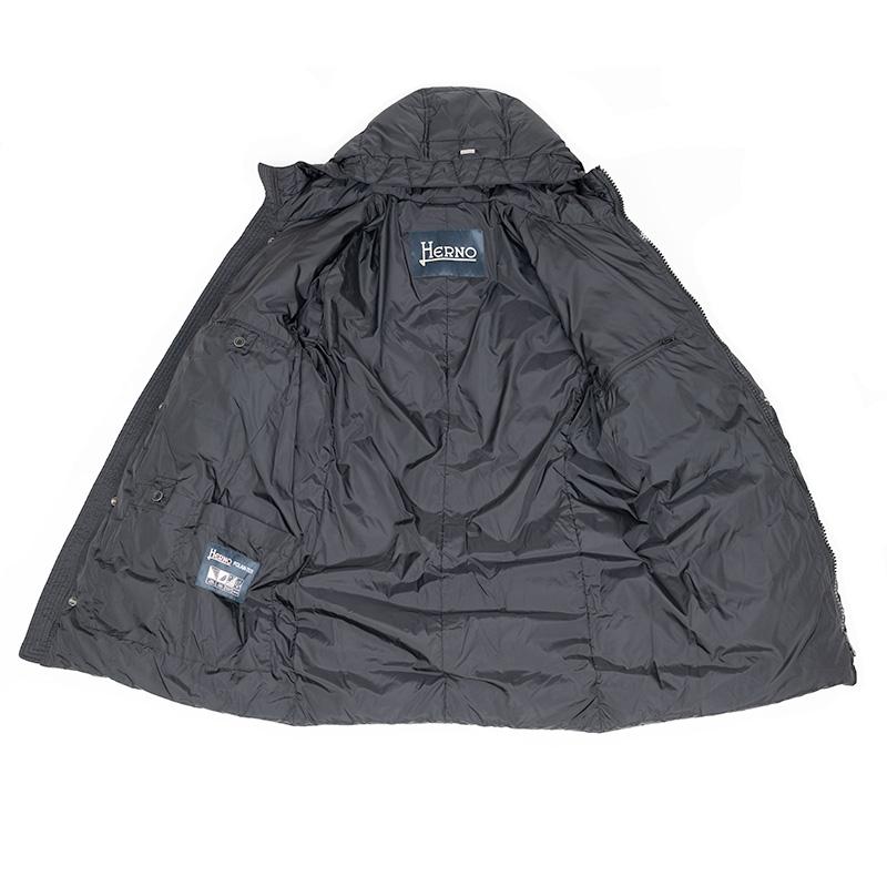 HERNO HERNO/ヘルノ ブラック フーデット 4ポケット POLAR-TECH ダウン