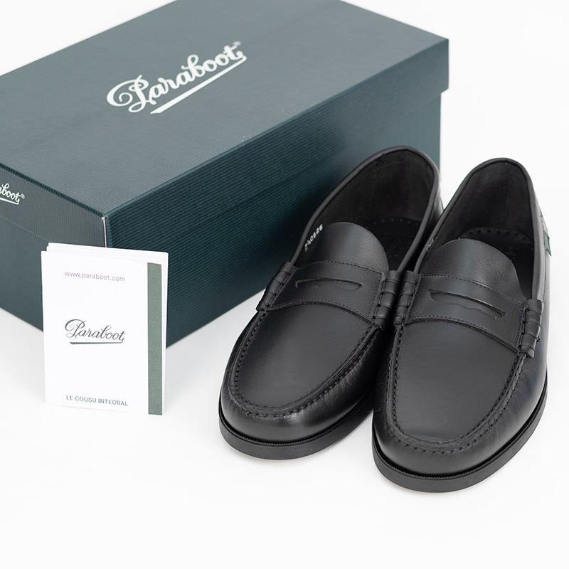 Paraboot（パラブーツ） CORAUX/MARINESOLE BLACK コインローファー