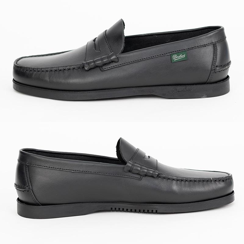 Paraboot（パラブーツ） CORAUX/MARINESOLE BLACK コインローファー