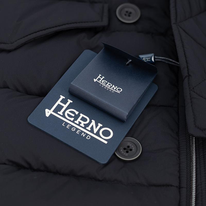 HERNO/ヘルノ  L'ESKIMO 超軽量 ブラック フーデット ダウンジャケットの画像