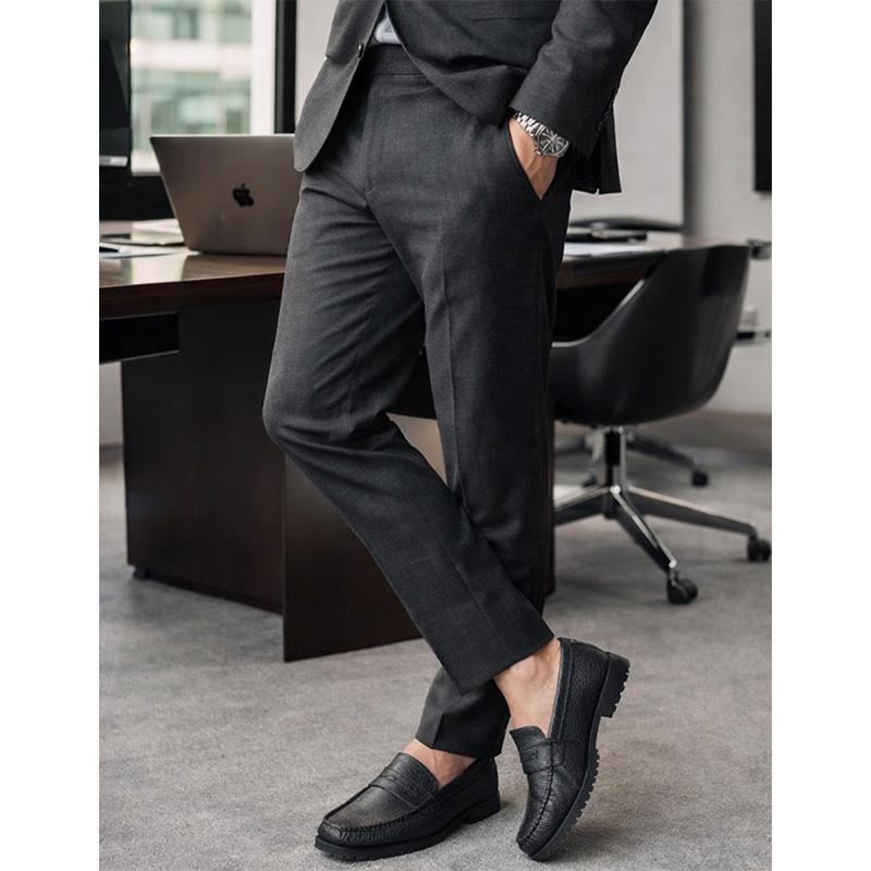 PARABOOT/パラブーツ CORAUX/RAID SOLE  BLACKコインローファーの画像