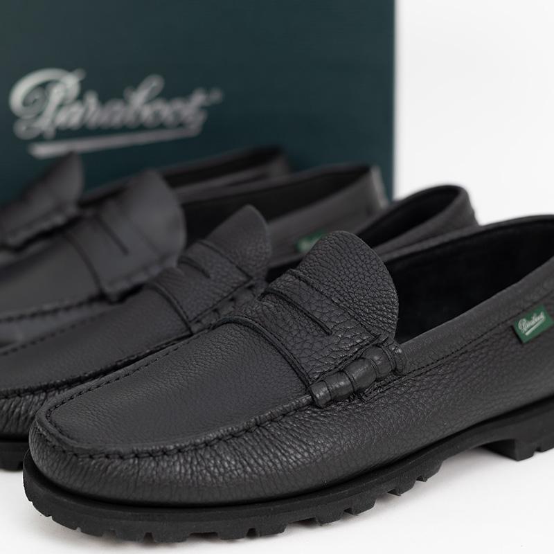PARABOOT/パラブーツ CORAUX/RAID SOLE  BLACKコインローファーの画像