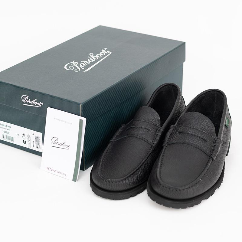 PARABOOT/パラブーツ CORAUX/RAID SOLE  BLACKコインローファーの画像