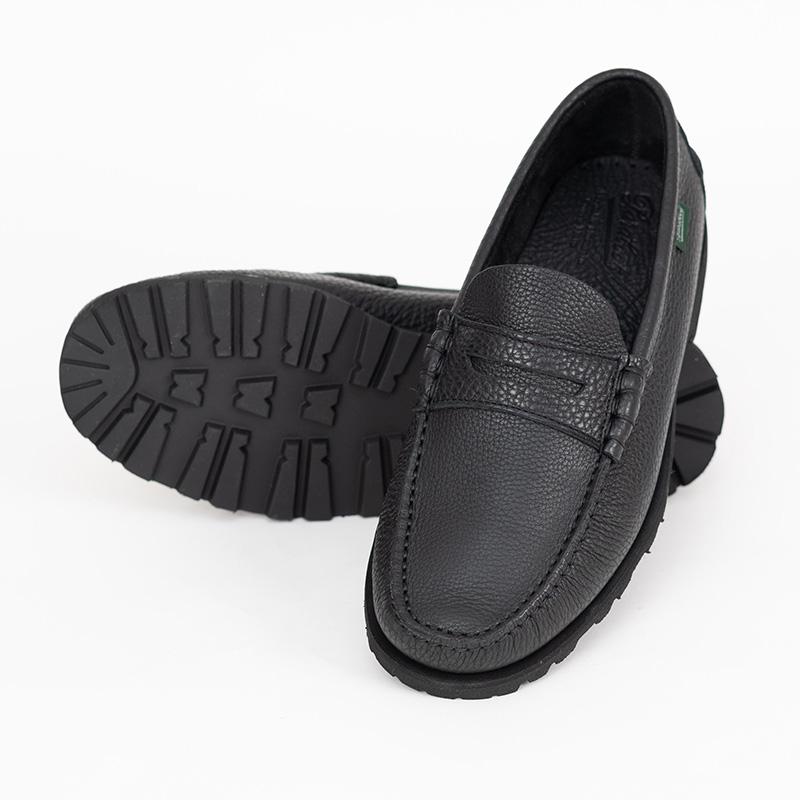 PARABOOT/パラブーツ CORAUX/RAID SOLE  BLACKコインローファーの画像