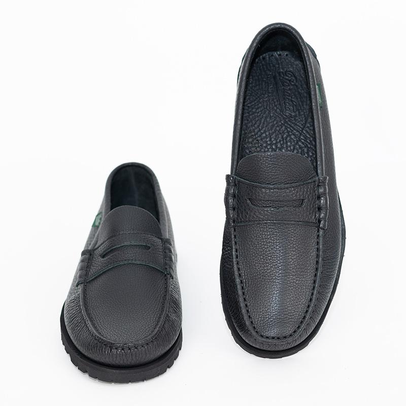 PARABOOT/パラブーツ CORAUX/RAID SOLE  BLACKコインローファーの画像